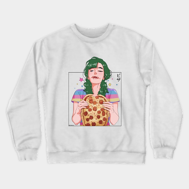 Pizza Crewneck Sweatshirt by NervousBird